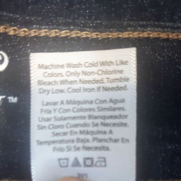 Terra Sky Dark Wash Roll Hem Stretch 5 Pocket LN Denim Shorts Size 24W - Picture 4 of 11